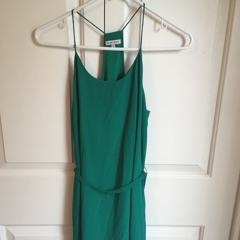Green mini tank dress